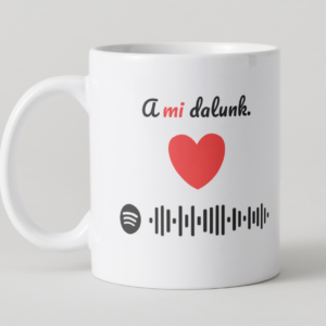 „A mi dalunk” – Kerámia bögre beolvasható Spotify kóddal