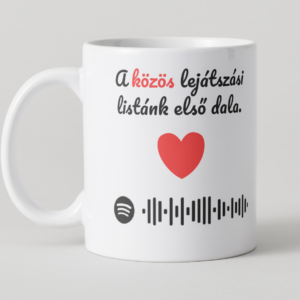 „A mi közös lejátszási listánk” – Spotify kódos interaktív bögre